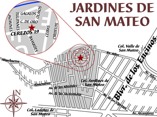 Mapa Jardines de San Mateo