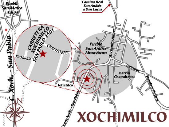 Mapa Xochimilco